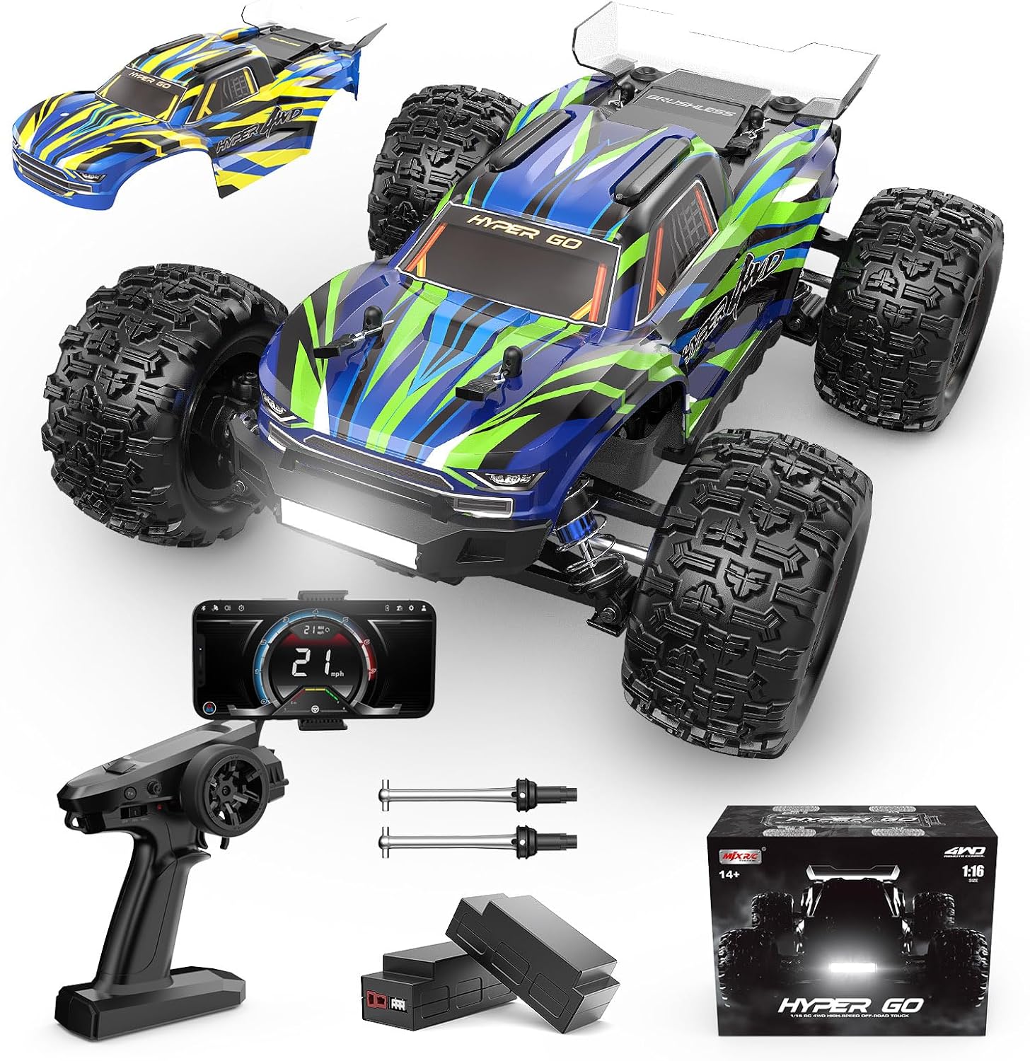 HYPER GO H16GT 1/16 Scale RTR Remote Control Car for Adults